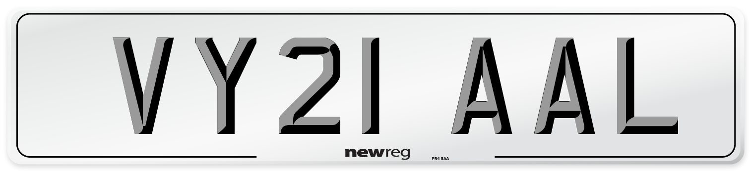 VY21 AAL Number Plate from New Reg
